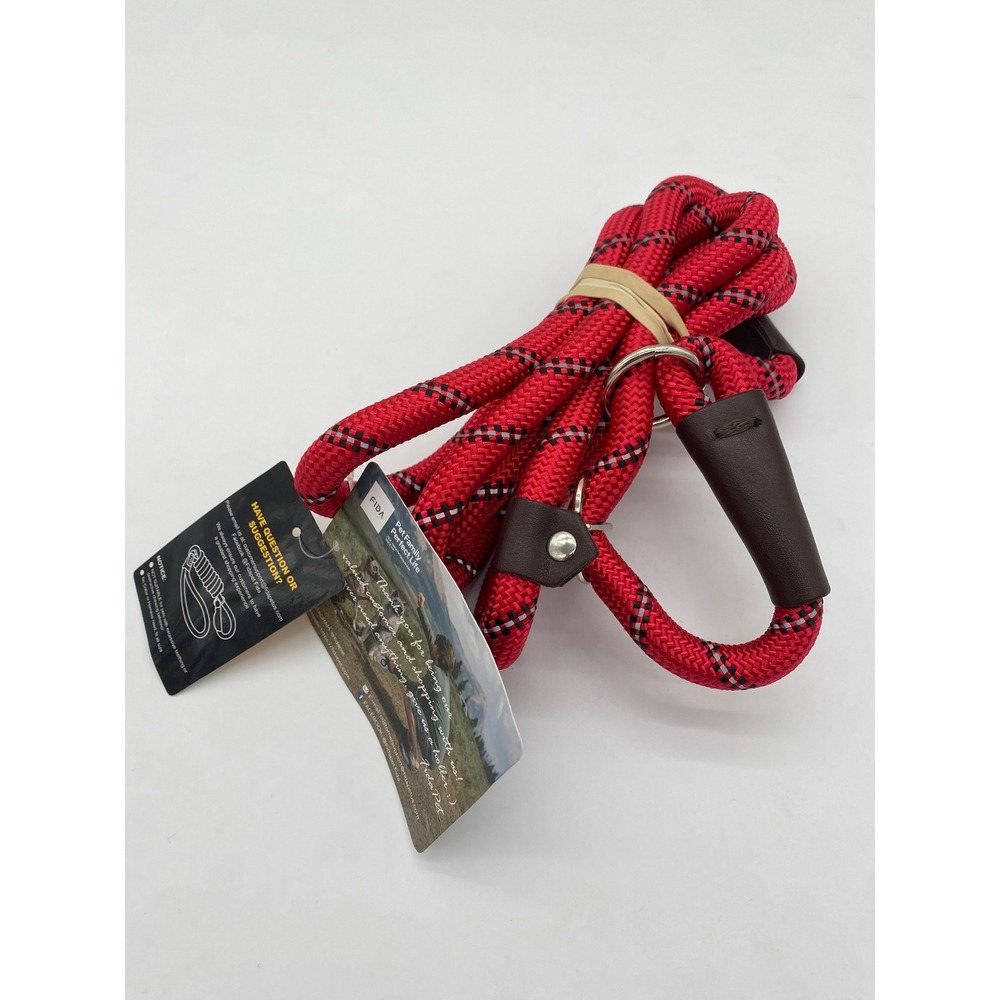 FIDA Red Reflective Rope Slip Leash 6ft x 1/2" Heavy Duty Dog Training Lead NWT - Picture 4 of 4